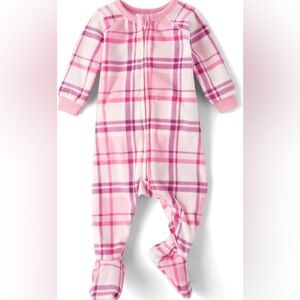 Pink Plaid Kids One Piece